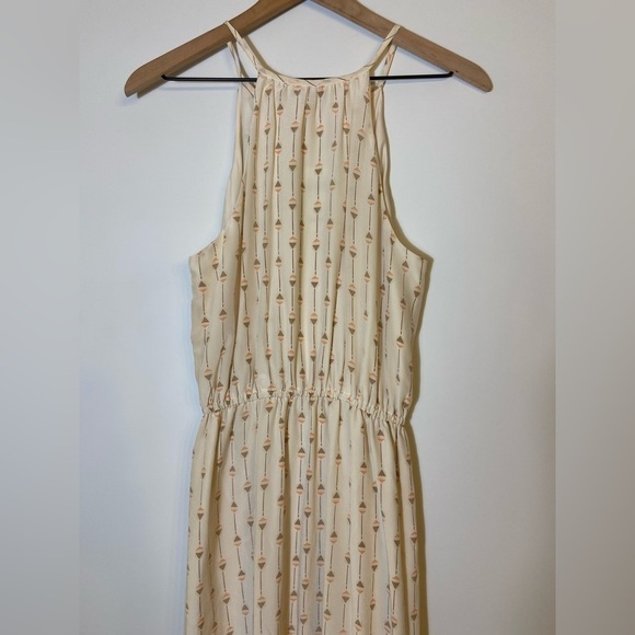 Lucky Brand NWT Small Silk Print Halter Maxi Dress Keyhole Lightweight Summer - Picture 8 of 13